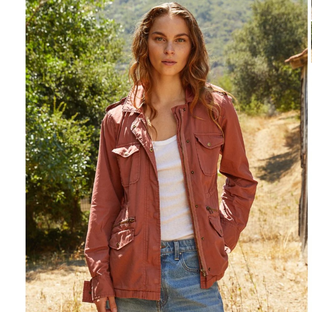 Velvet by Spencer Graham Lily Aldridge Ruby Lightweight Army Jacket, Size Small